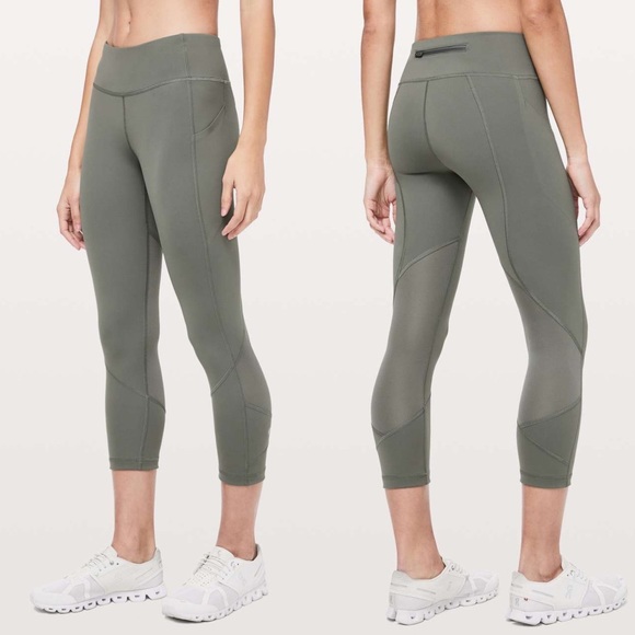lululemon athletica Pants - Lululemon Pace Rival Crop *22" in Grey Sage 8